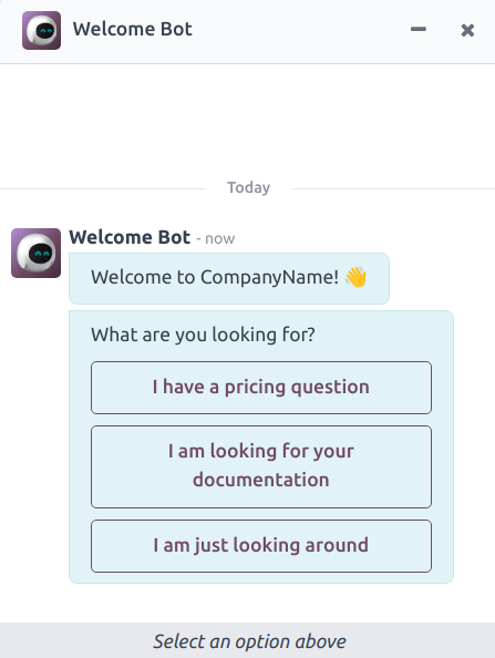 نمای پنجره چت با یک تیکت میز کمک ایجاد شده در Odoo Live Chat.