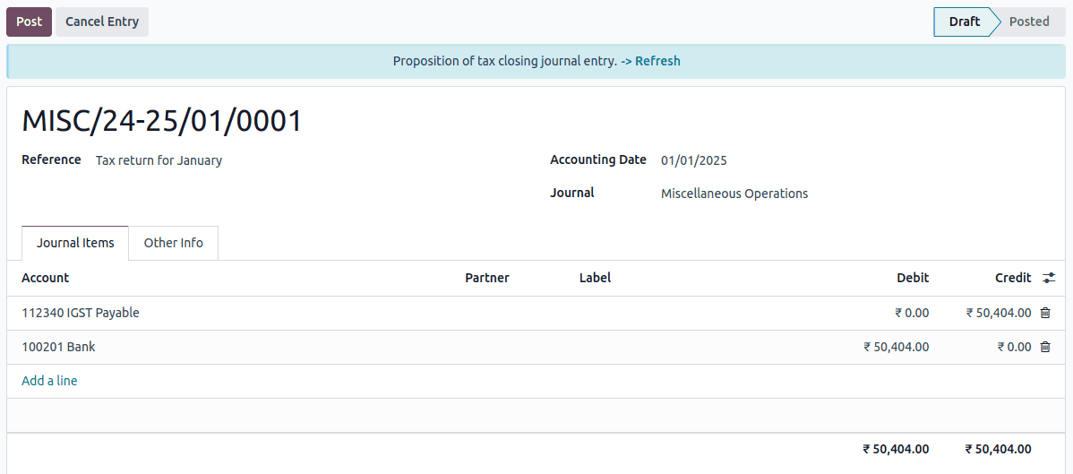 ورود اطلاعات GSTR-3