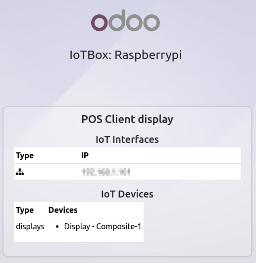 نمایشگر POS با آدرس IP جعبه IoT