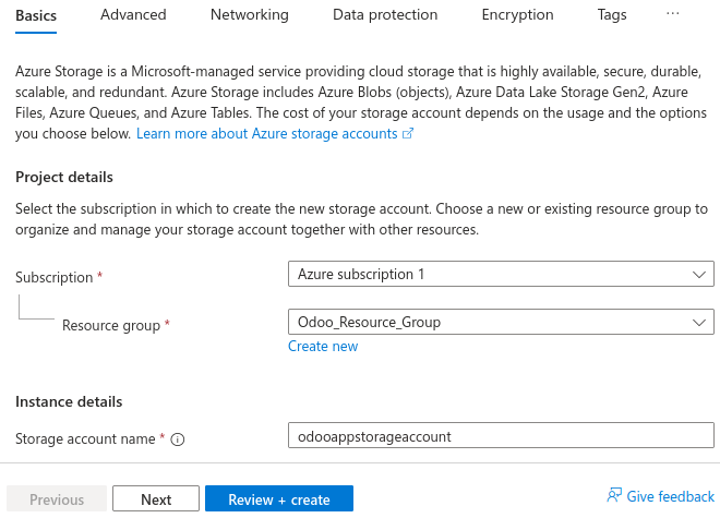 ایجاد یک حساب ذخیره‌سازی Microsoft Azure