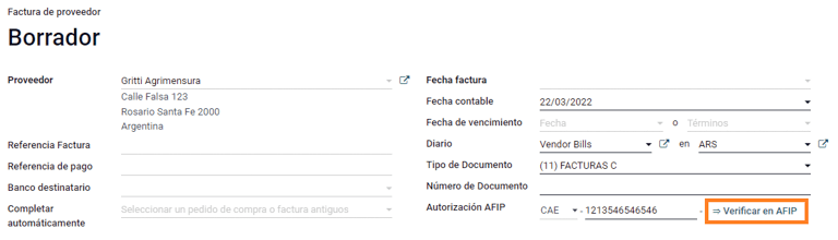 تأیید در AFIP.